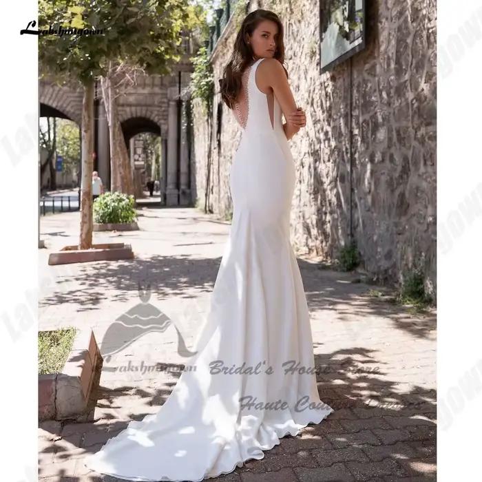 Lashmigown-Robe de Mariée Sirène Élégante à Perles