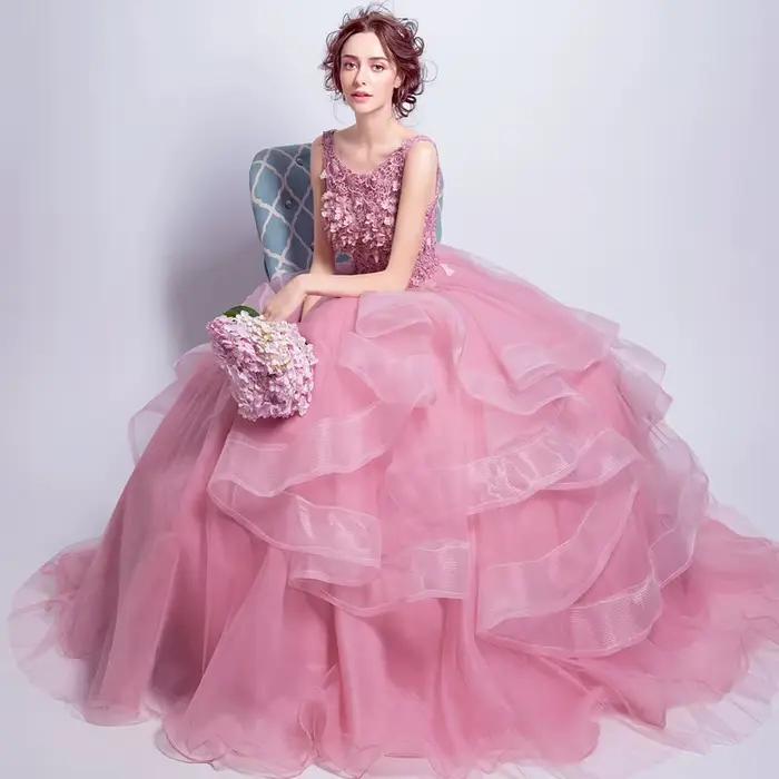 Robe de bal robes de bal de soirée dentelle Appliques