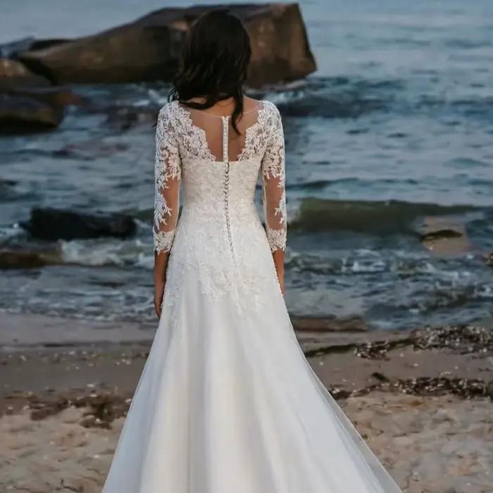 Robe De mariée longue élégante