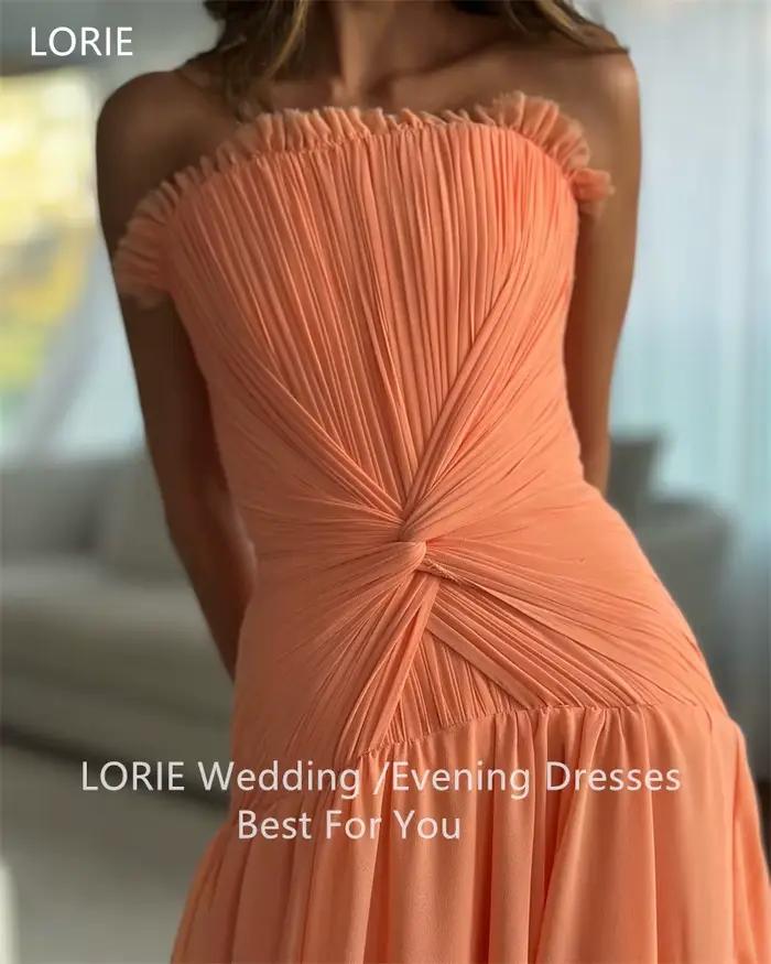 LORIE – robe de soirée trapèze Orange