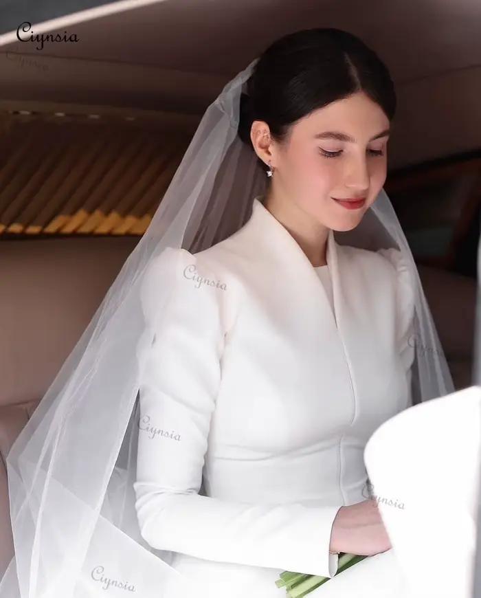 Robe de mariée musulmane élégante personnalisée Ciynsia 2026