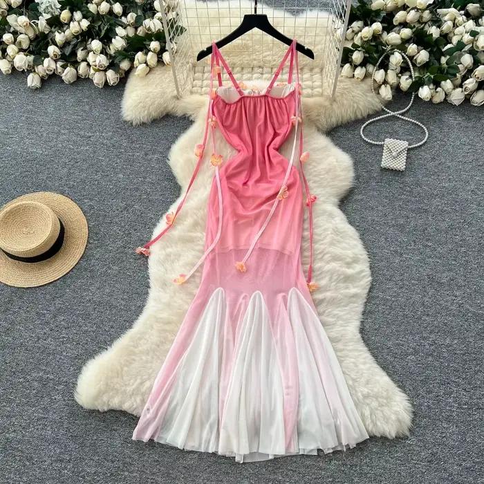 Robe longue asymétrique