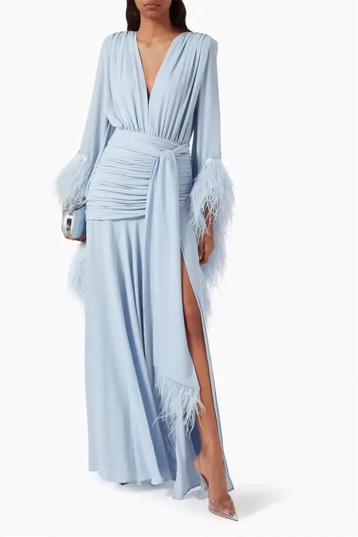 Robe de soirée bleu clair