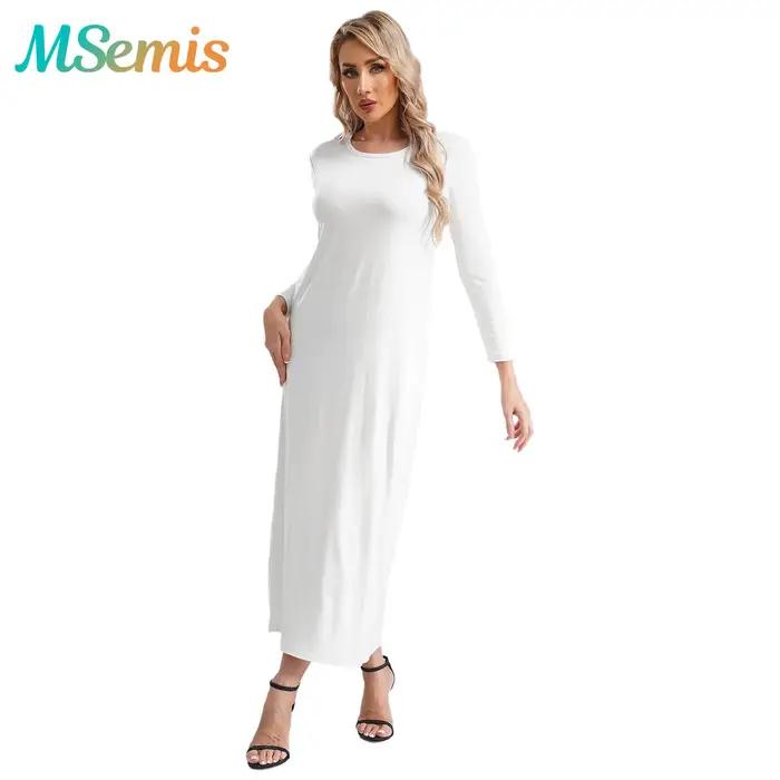 Femmes Abayas robe arabe islamique à manches longues prière musulmane dubaï caftan