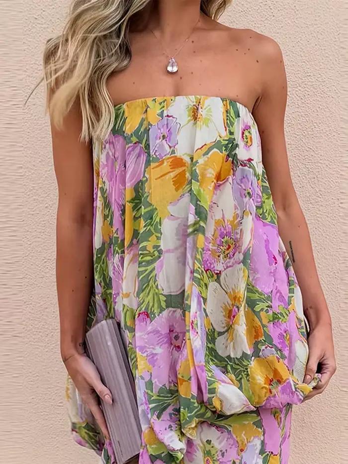 Robe Maxi d'été sans bretelles pour femmes