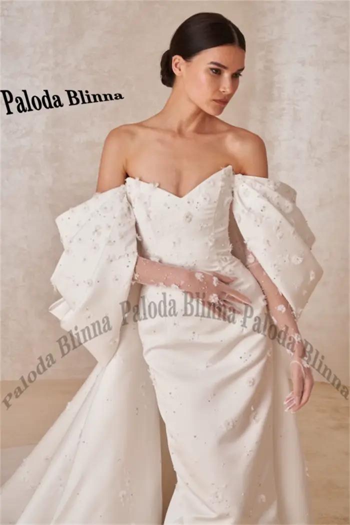 Robe de mariée délicate Paloda pour femme avec appliques