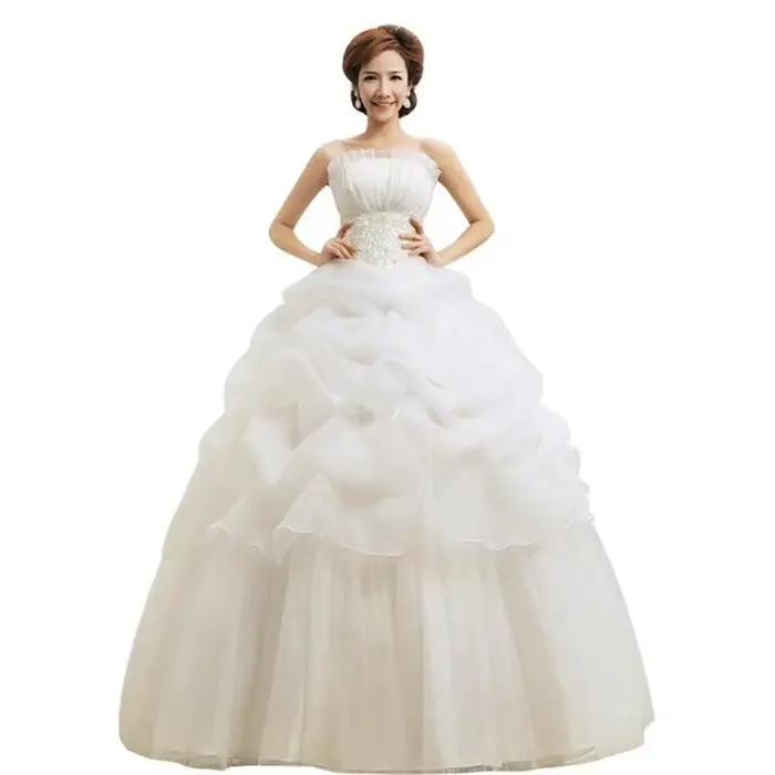 Robe de Mariée Sexy Personnalisée, Grande Taille, à Lacets, pour Femme