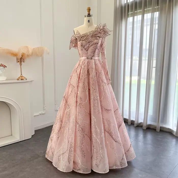 Sharon Said-Robe de soirée dorée personnalisée pour femme