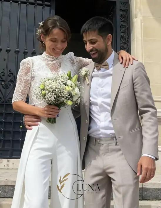 Ensemble de mariage personnalisé Luna en 2 pièces