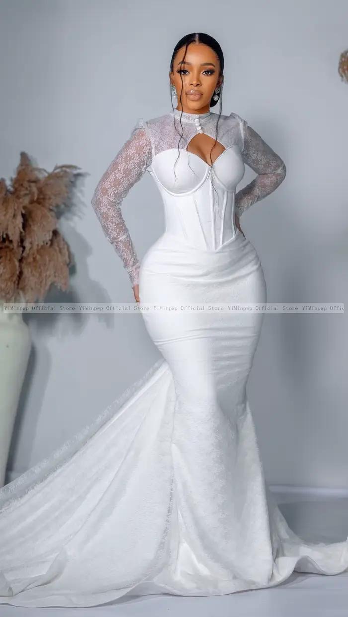 Robes de mariée civile sirène en dentelle