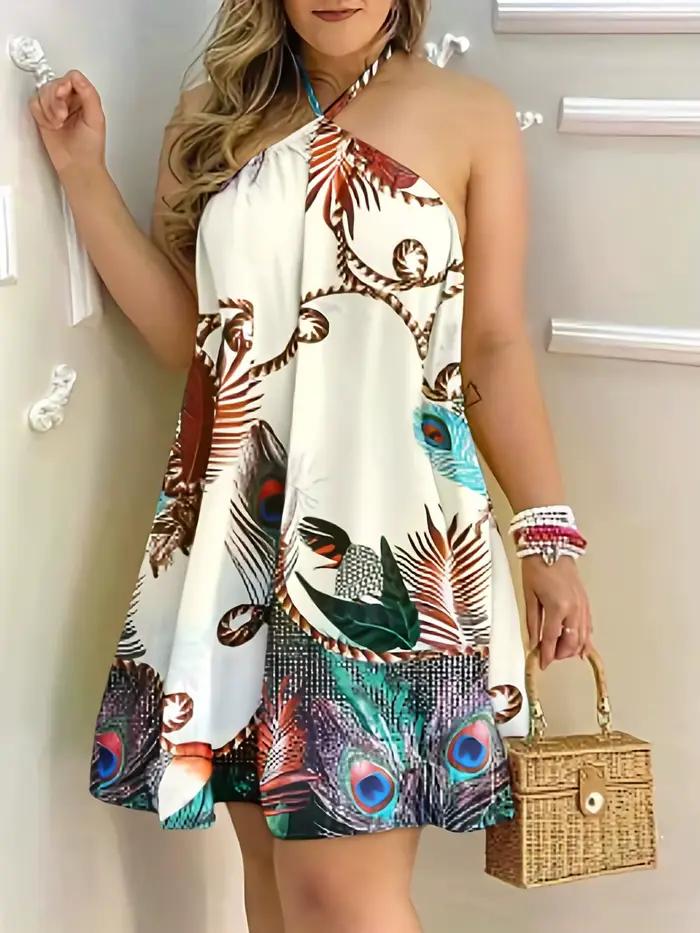 Mini robe dos nu à imprimé floral pour femmes