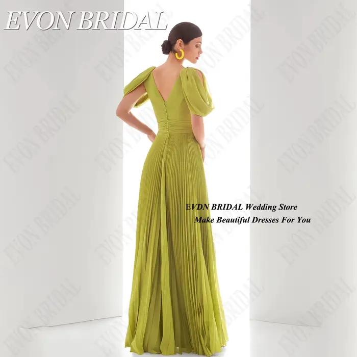 EVON BRIDAL-Robe de Soirée Longue en Mousseline de Soie