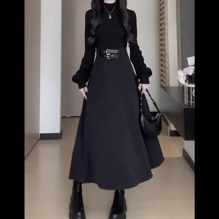 Robe intérieure noire pour femmes