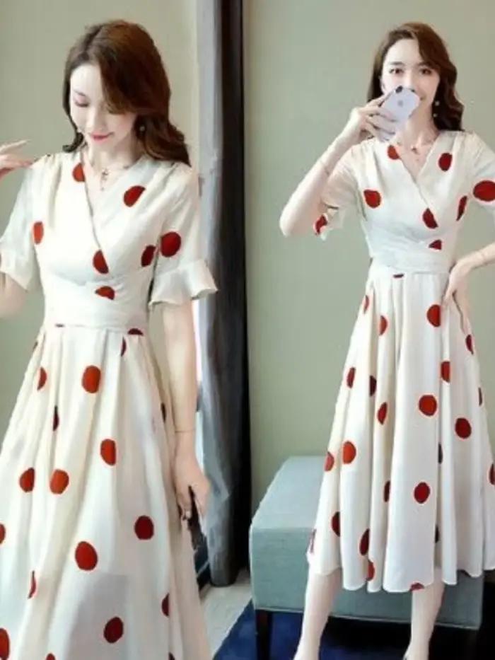 InjMidi-Robe en Satin Doux pour Femme