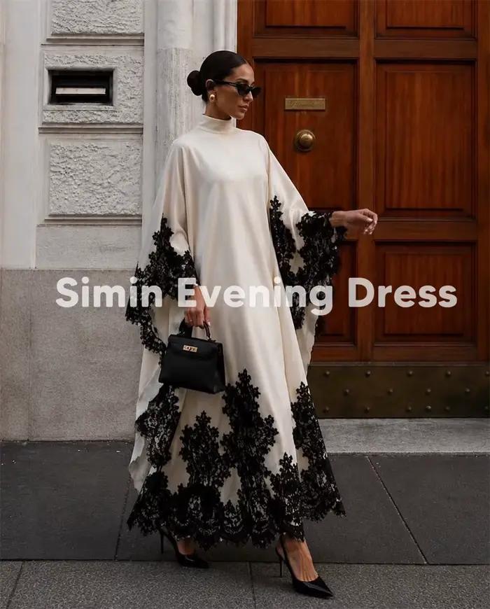 Robe de soirée élégante Simin à col montant