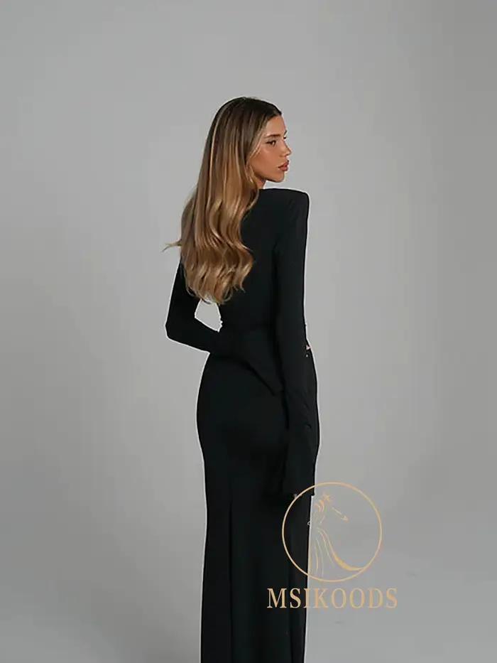Robes de soirée noires modestes Msikoods 2026