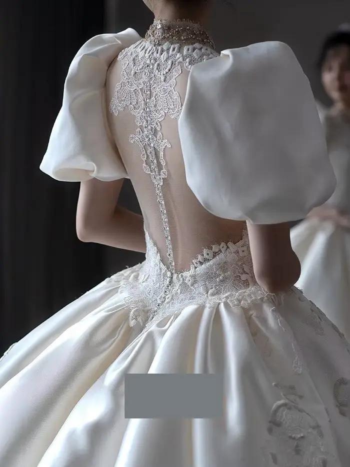 Robe de mariée en Satin français