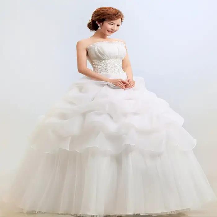 Robe de Mariée Sexy Personnalisée, Grande Taille, à Lacets, pour Femme