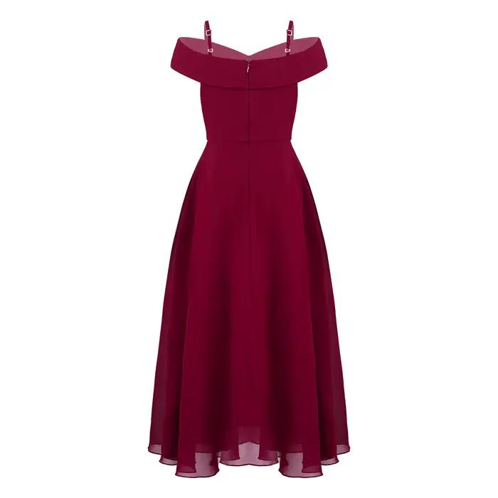 Robe longue de Rhen mousseline de soie pour adolescentes