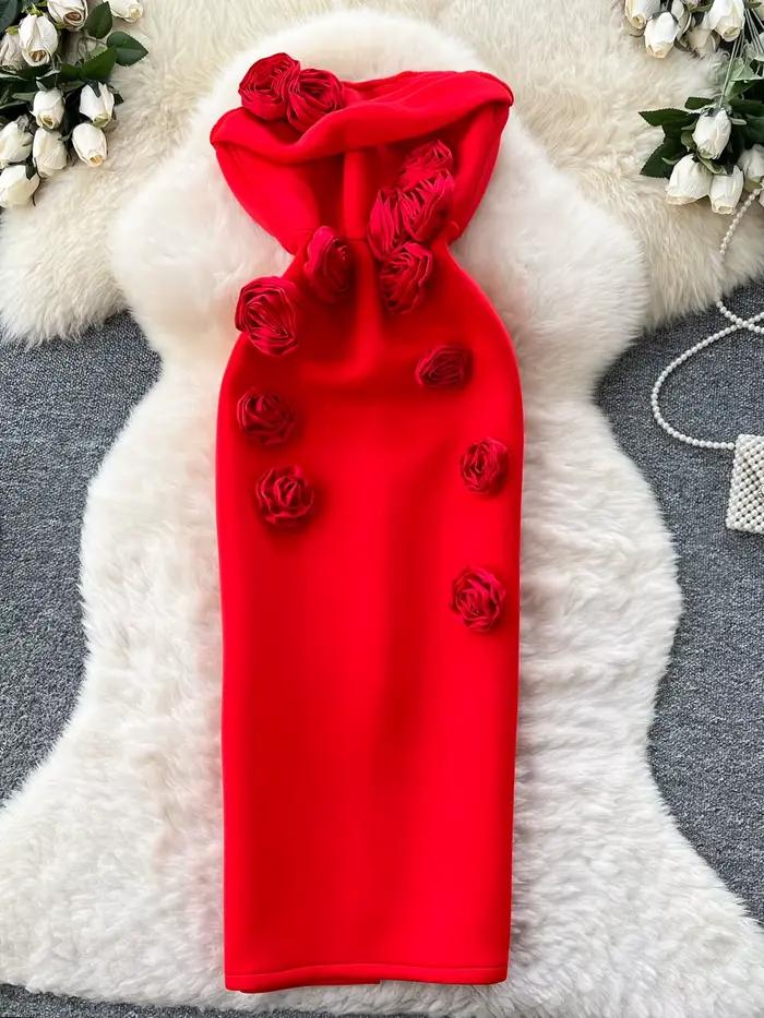 Robe de soirée sans bretelles pour femmes