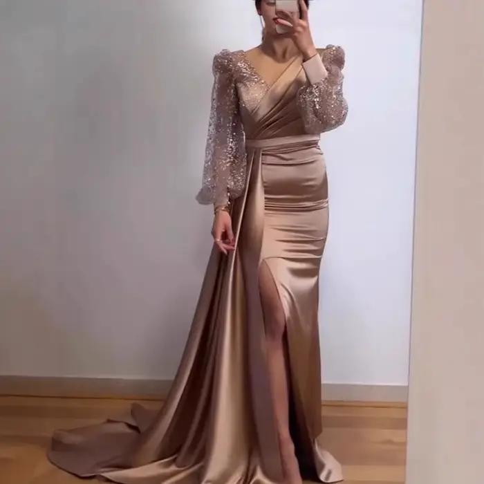 Robe de soirée à paillettes brillantes
