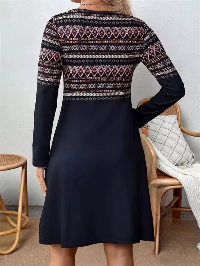 Robes imprimées à motifs de Style ethnique Tribal pour femmes