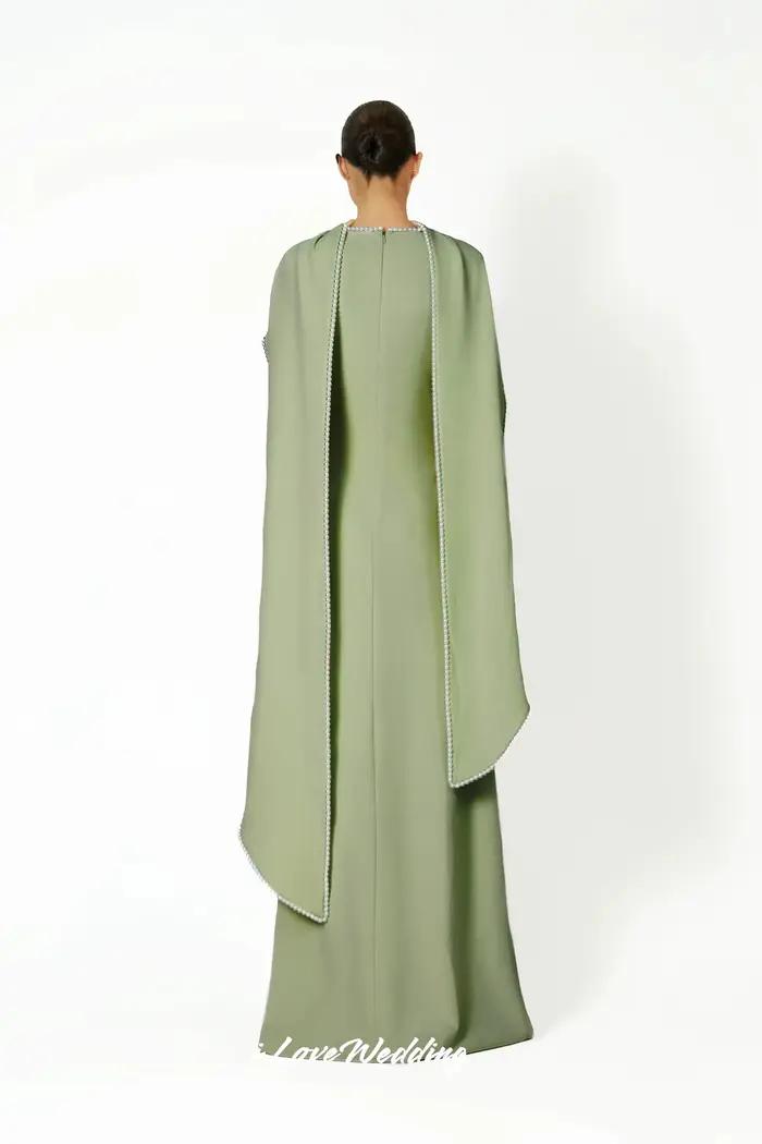 Robe de soirée en Satin vert sauge