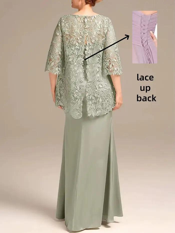 Robes mère de la mariée 2 pièces avec veste en dentelle