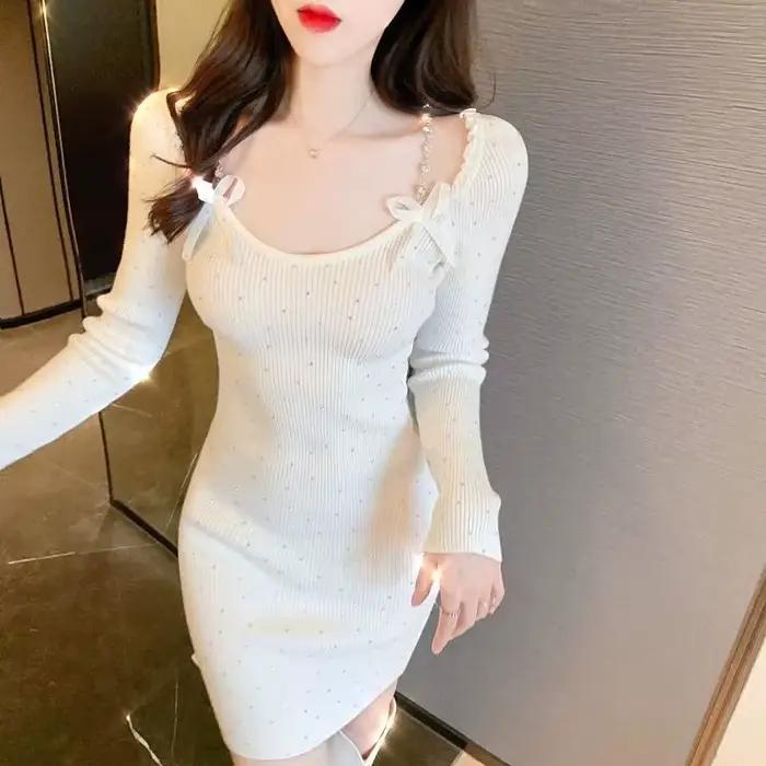 Robe tricotée Y2K sexy et club pour femme haute qualité automne hiver occassions spéciales