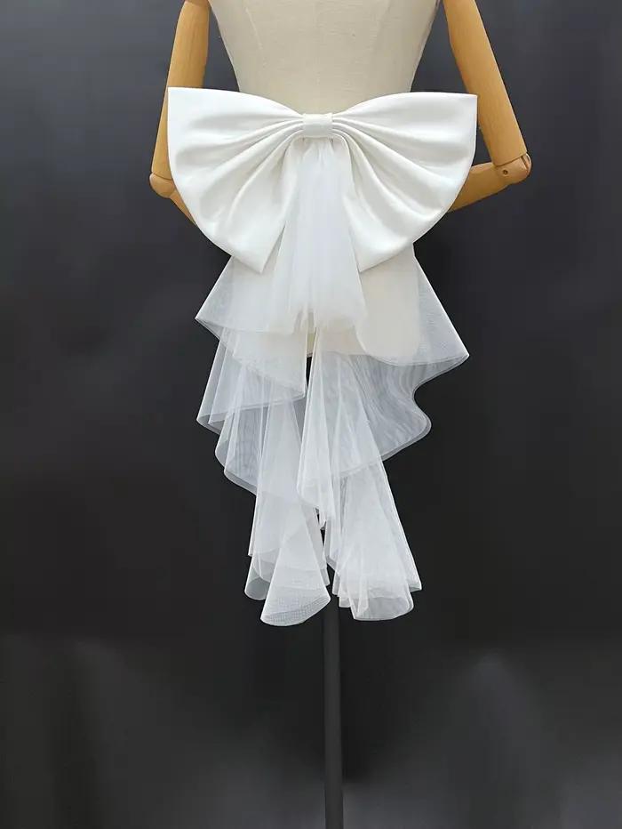 Robe de mariée élégante en Satin et Tulle détachable
