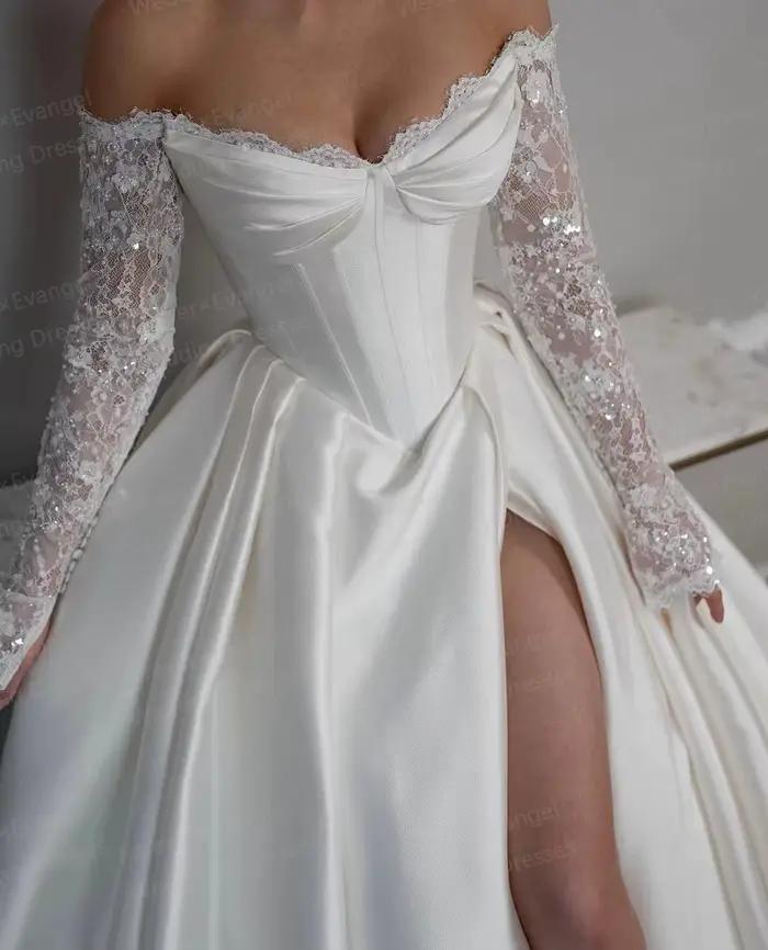 Robes de mariée de luxe à paillettes
