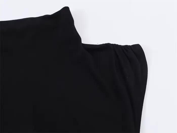 Robe Femme 2026 Nouvelle Collection Printemps-Été Noire Asymétrique à Volants