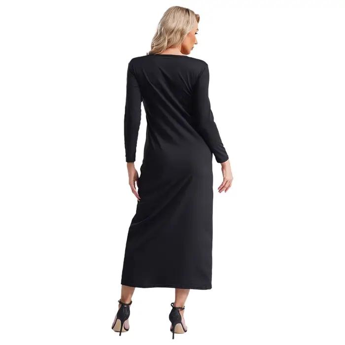 Femmes Abayas robe arabe islamique à manches longues prière musulmane dubaï caftan