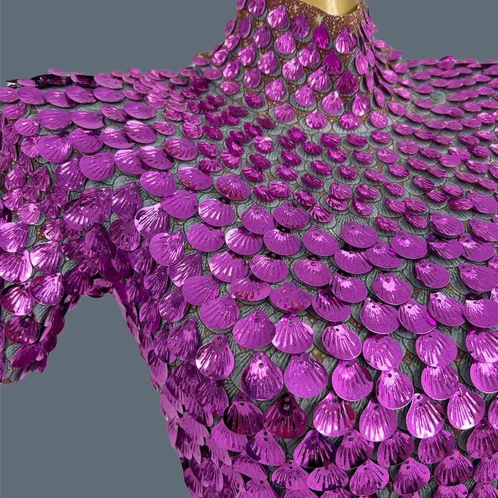 Paillettes scintillantes robe latine vêtements de scène célébrer anniversaire bal