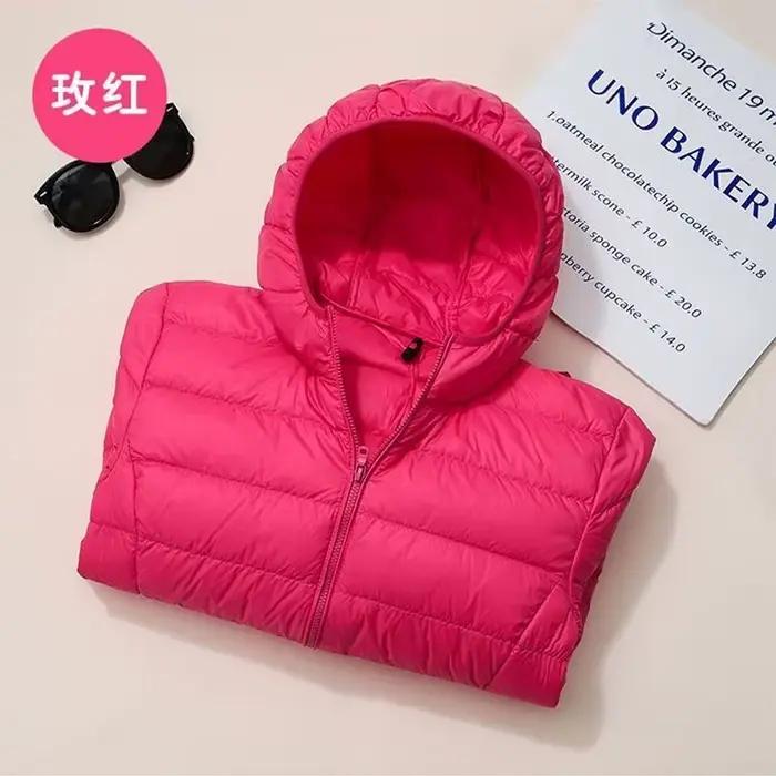 Doudoune Courte Femme Printemps Automne Hiver 2026 Nouvelle Collection Grande Taille en Coton avec Capuche Veste d'extérieur Parka