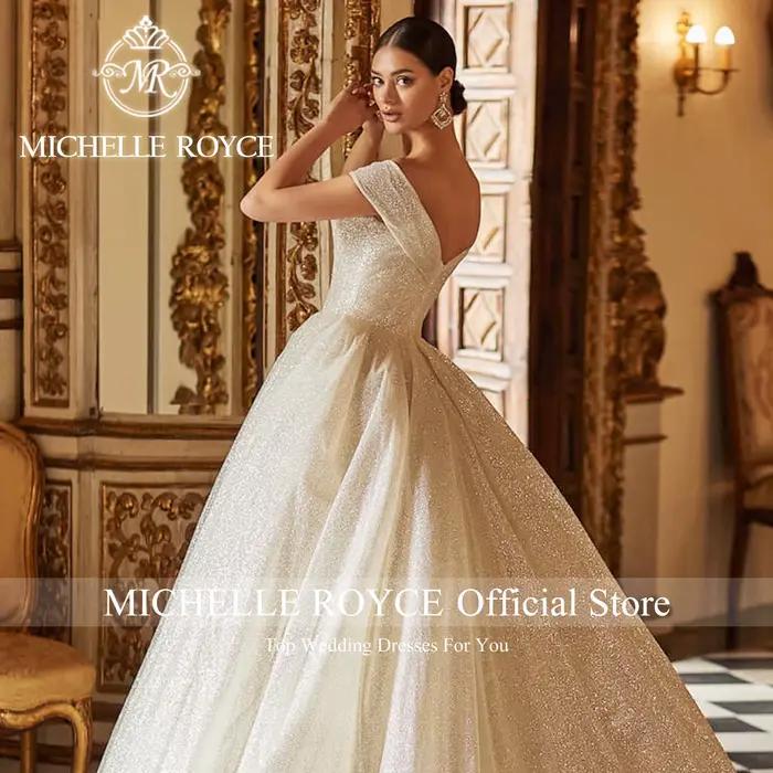 Michelle Royce-Robe de mariée en tulle pour femme