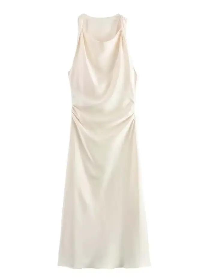 Robes longues en satin pour femmes 2026 – Robe midi d'été sexy pour femme