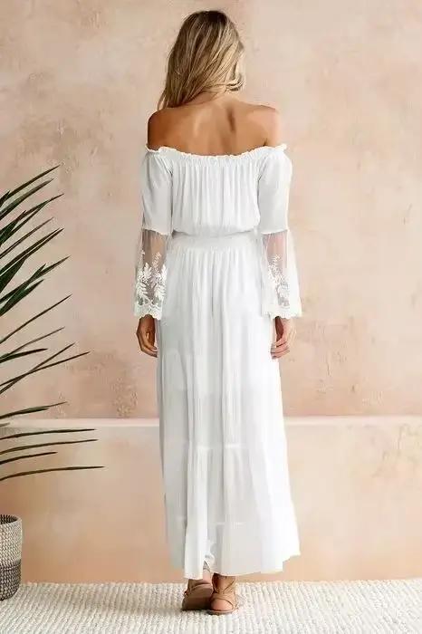 Robe trapèze à manches longues pour femmes