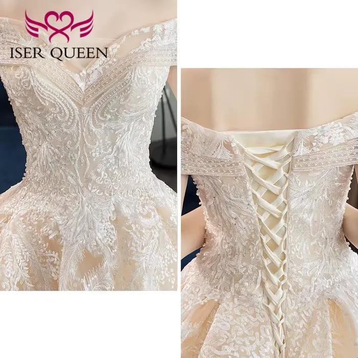 Robe de mariée brodée de luxe personnalisée