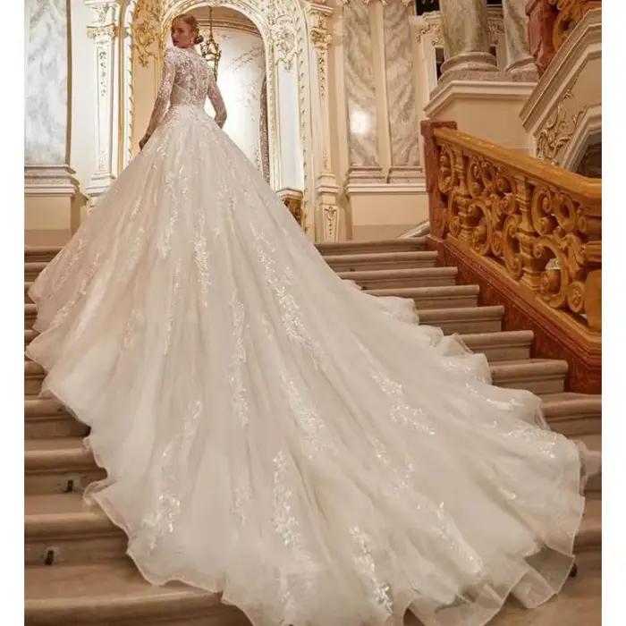 Robe de mariée à manches longues