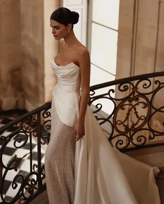 Robes de mariée sirène à paillettes pour la mariée 2026