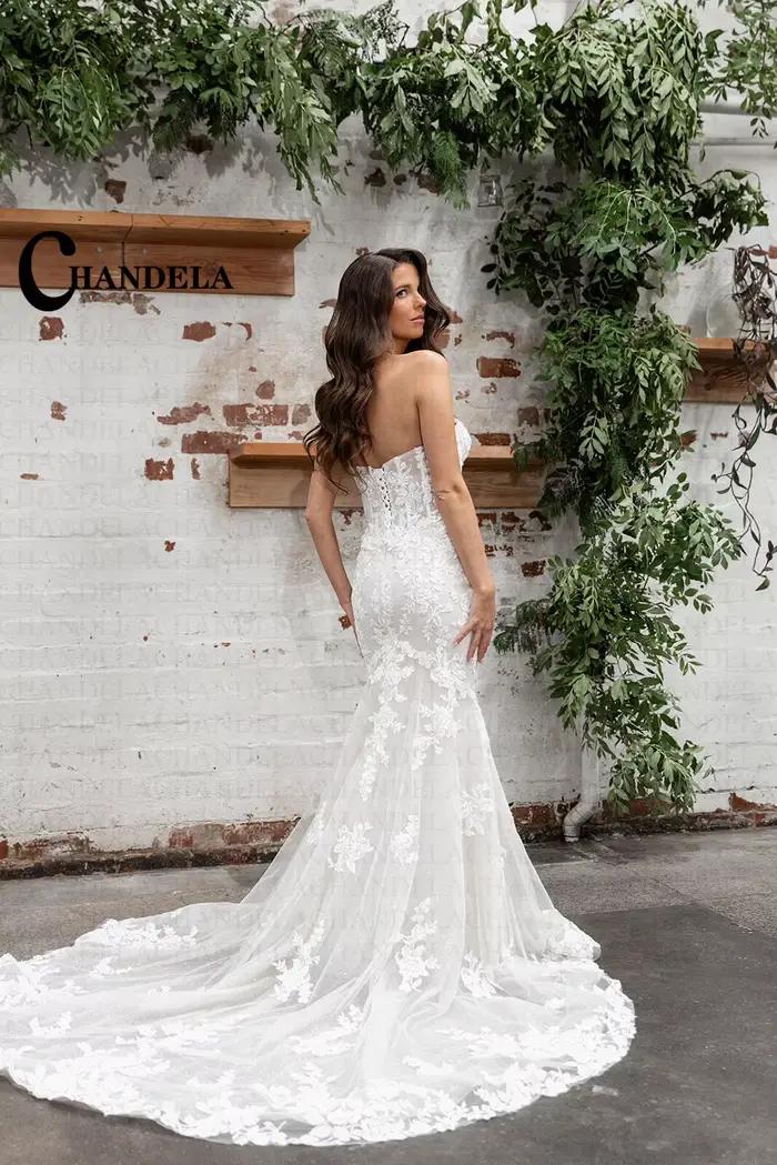 CHANDELA Robes de mariée trompette charmantes