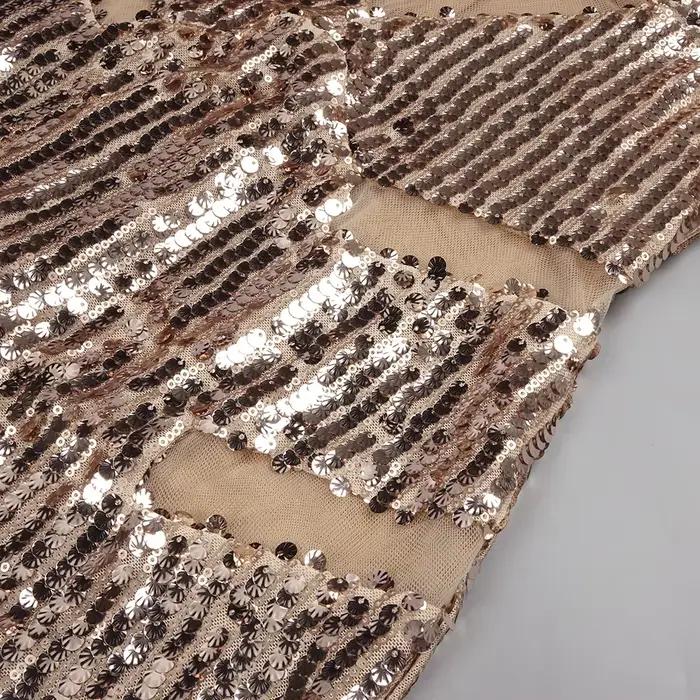 Robe longue élégante à paillettes pour femmes