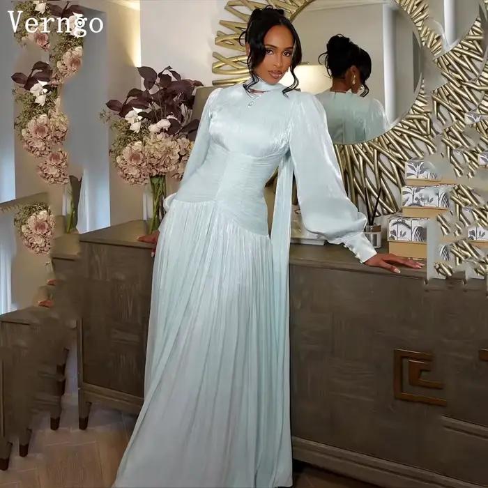 Verngo – robe de soirée en mousseline de soie brillante