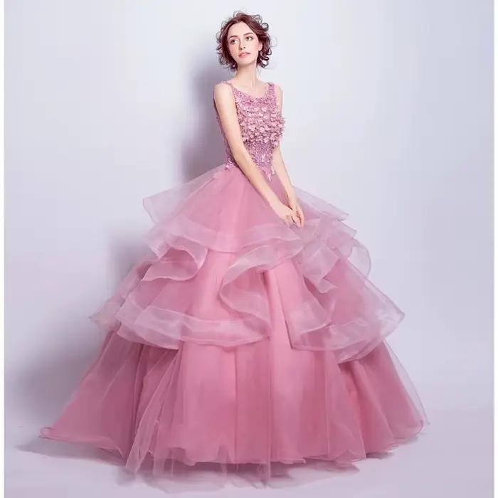 Robe de bal robes de bal de soirée dentelle Appliques