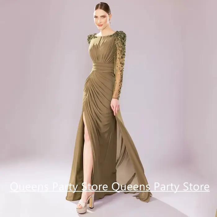 Robe de soirée arabe en mousseline de soie