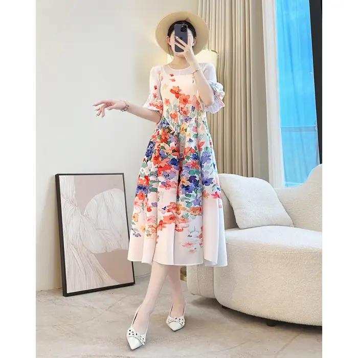 Robe de soirée plissée pour femmes
