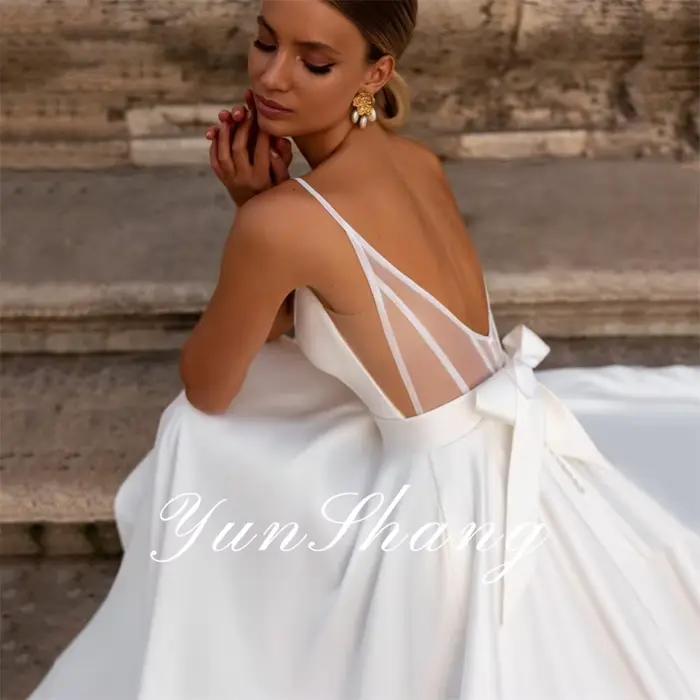 Yunshang-Robes de mariée A-ligne personnalisées