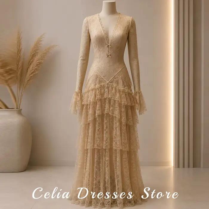 Robe de soirée sexy à col en V