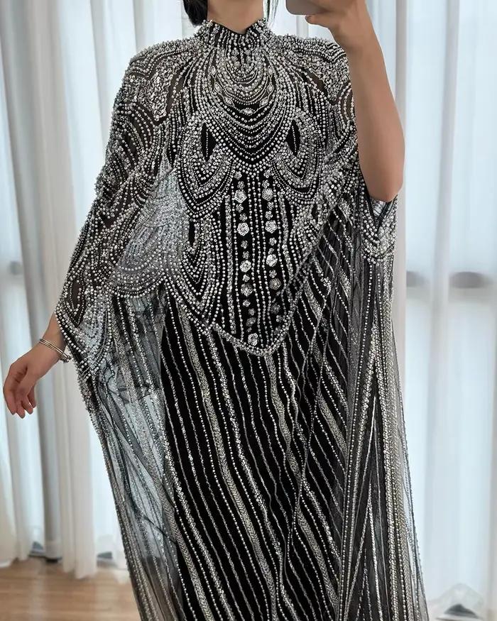Serene Hill – robe de soirée caftan de luxe Champagne personnalisée
